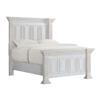 Heather - Queen Panel Footboard With Slats - Rustic White