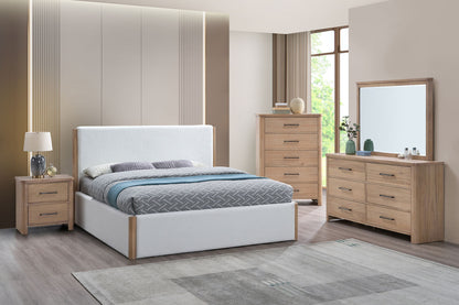Anika - 6/6-5/0 King/Queen Storage Bed Side Rails - White / Natural