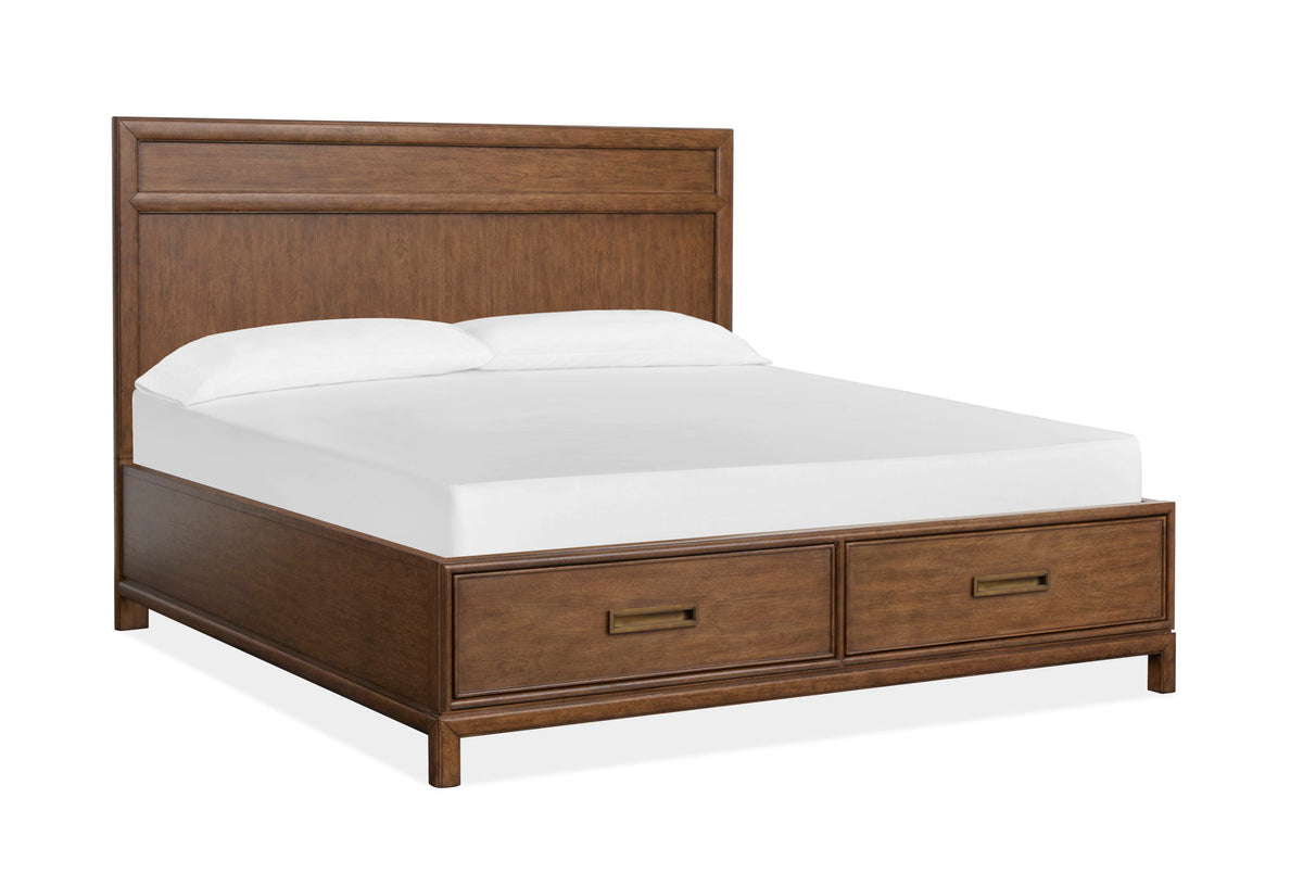 Ridgefield - King Panel Bed Storage Footboard - Russet