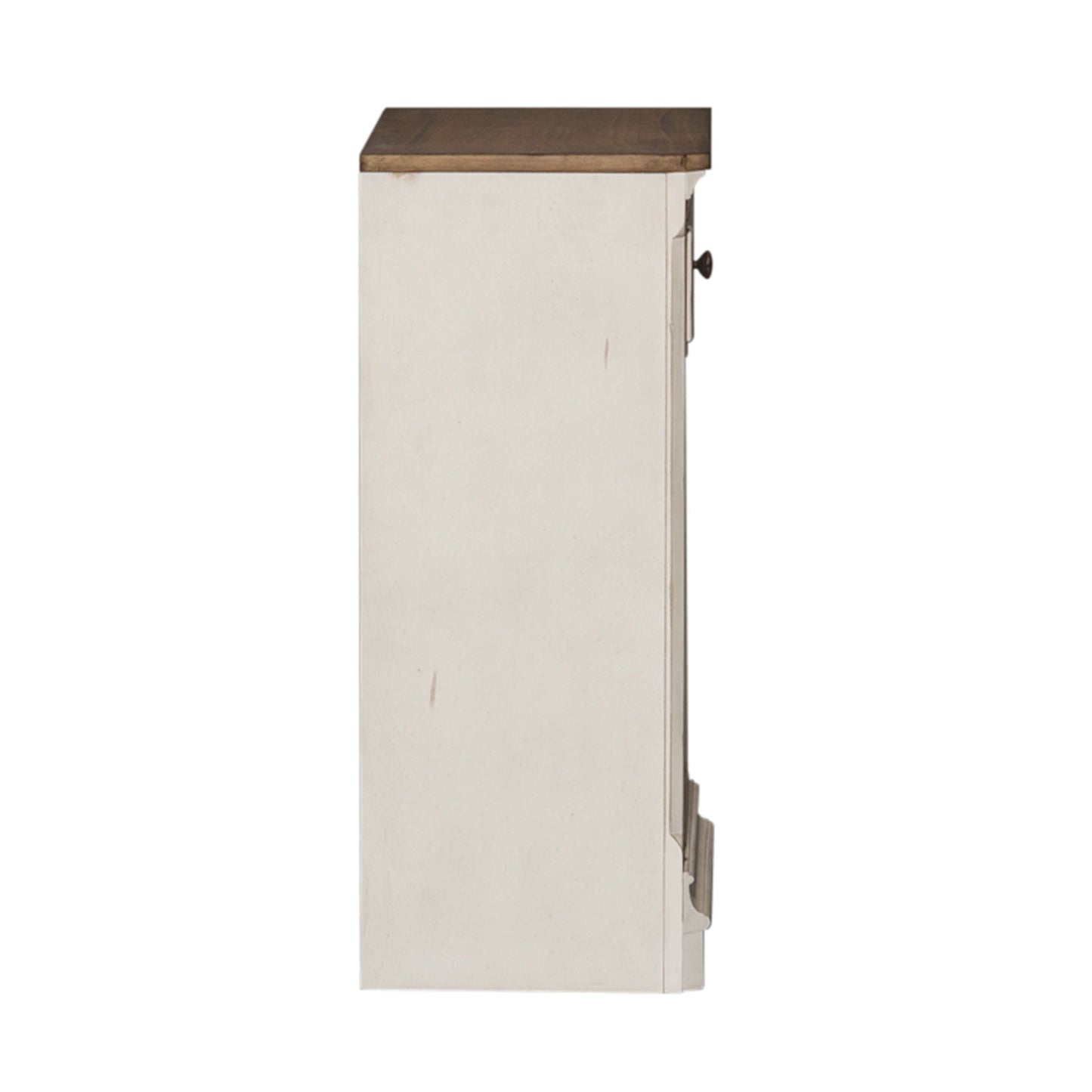 Morgan Creek - Right Pier Base - Antique White / Wirebrushed Tobacco Accents