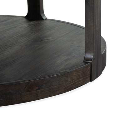 Boswell - Round Cocktail Table (With Casters) - Peppercorn