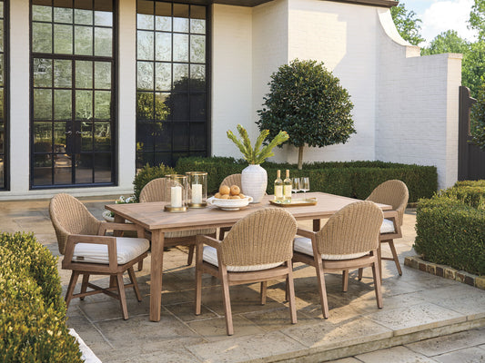 Isle Of Palms - Swivel Dining Chair - Dark Brown / White