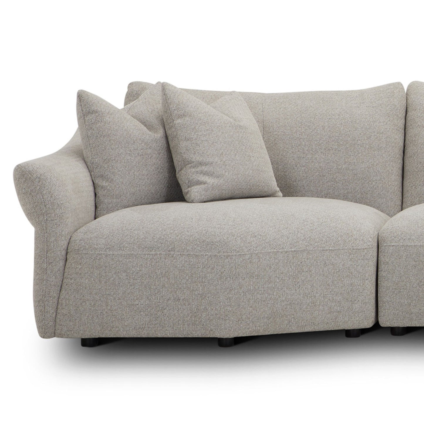 Playful - Left Arm Facing Bumper Chaise - Canes Cobblestone