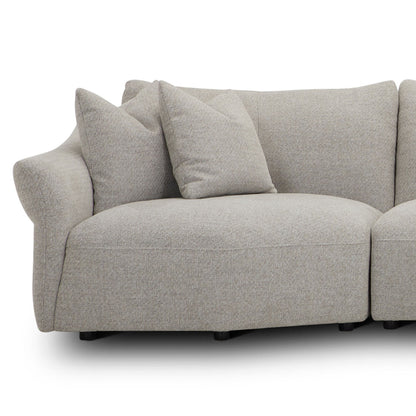 Playful - Left Arm Facing Bumper Chaise - Canes Cobblestone