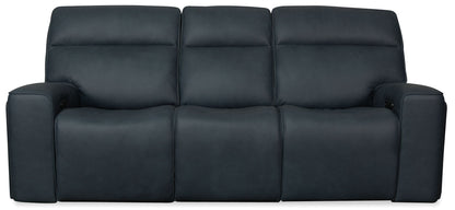 MS - Riverton Power Sofa With Power Headrest And Lumbar - Black