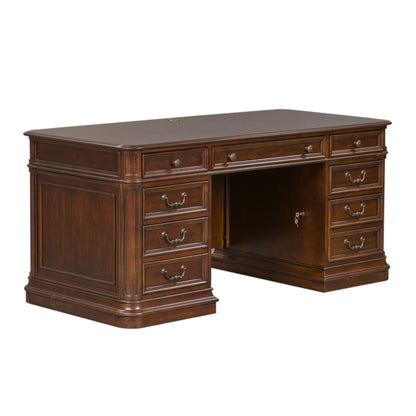 Brayton Manor - Jr Executive Desk - Cognac