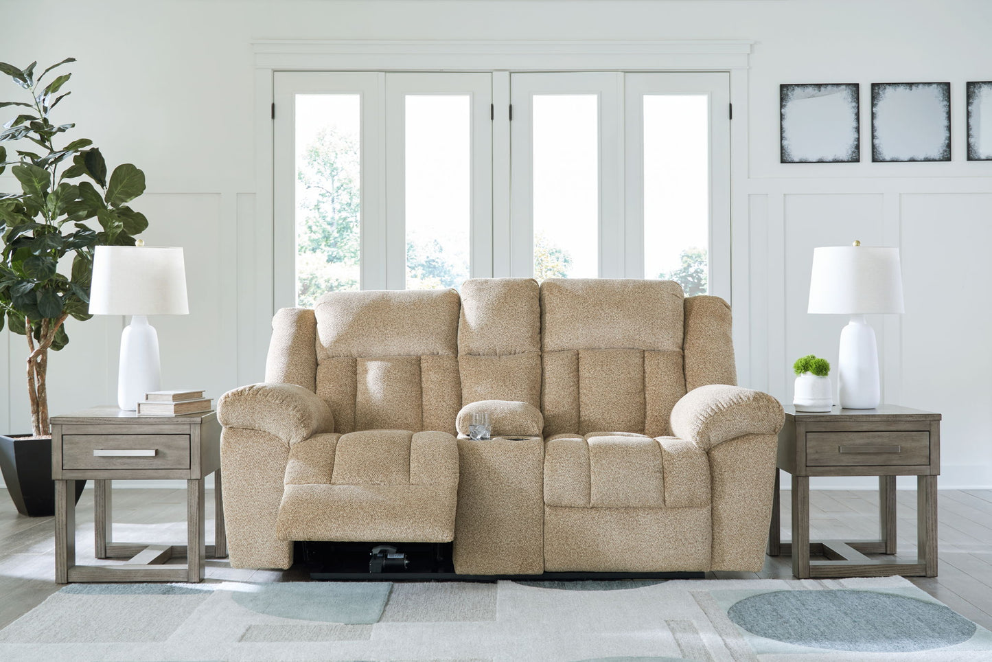 Tip-Off - Power Reclining Loveseat With Console / Adj Headrest