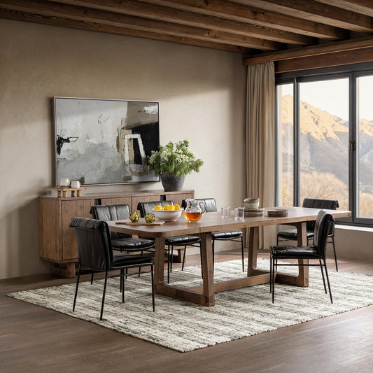 Lyra - Dining Table With Extensions - Smoke Brown