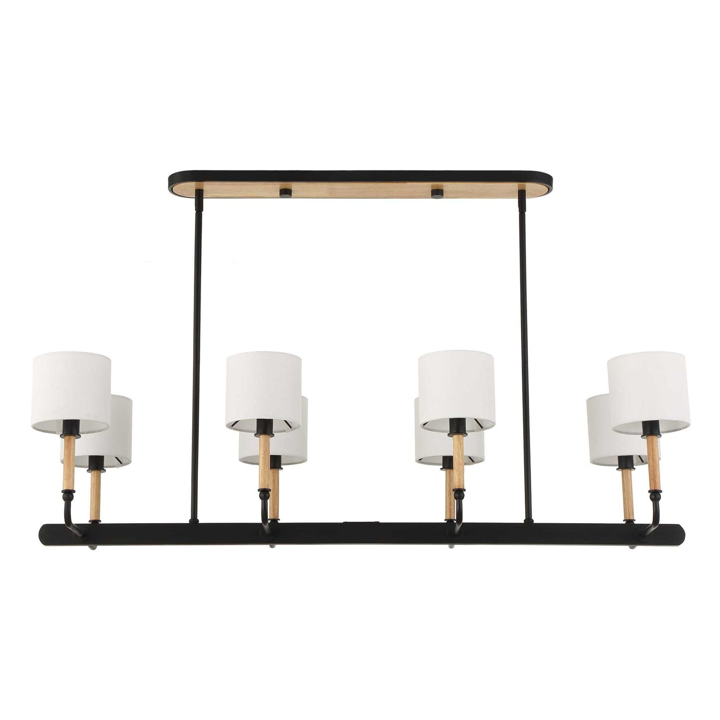 Franconia - 8 Light Pendant - Black / White