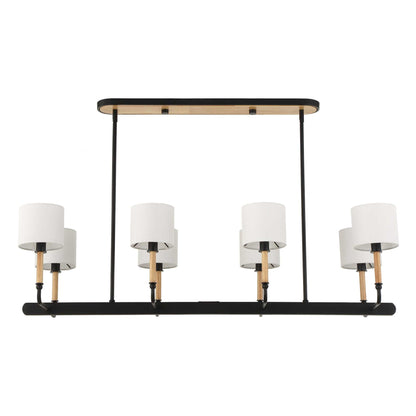 Franconia - 8 Light Pendant - Black / White