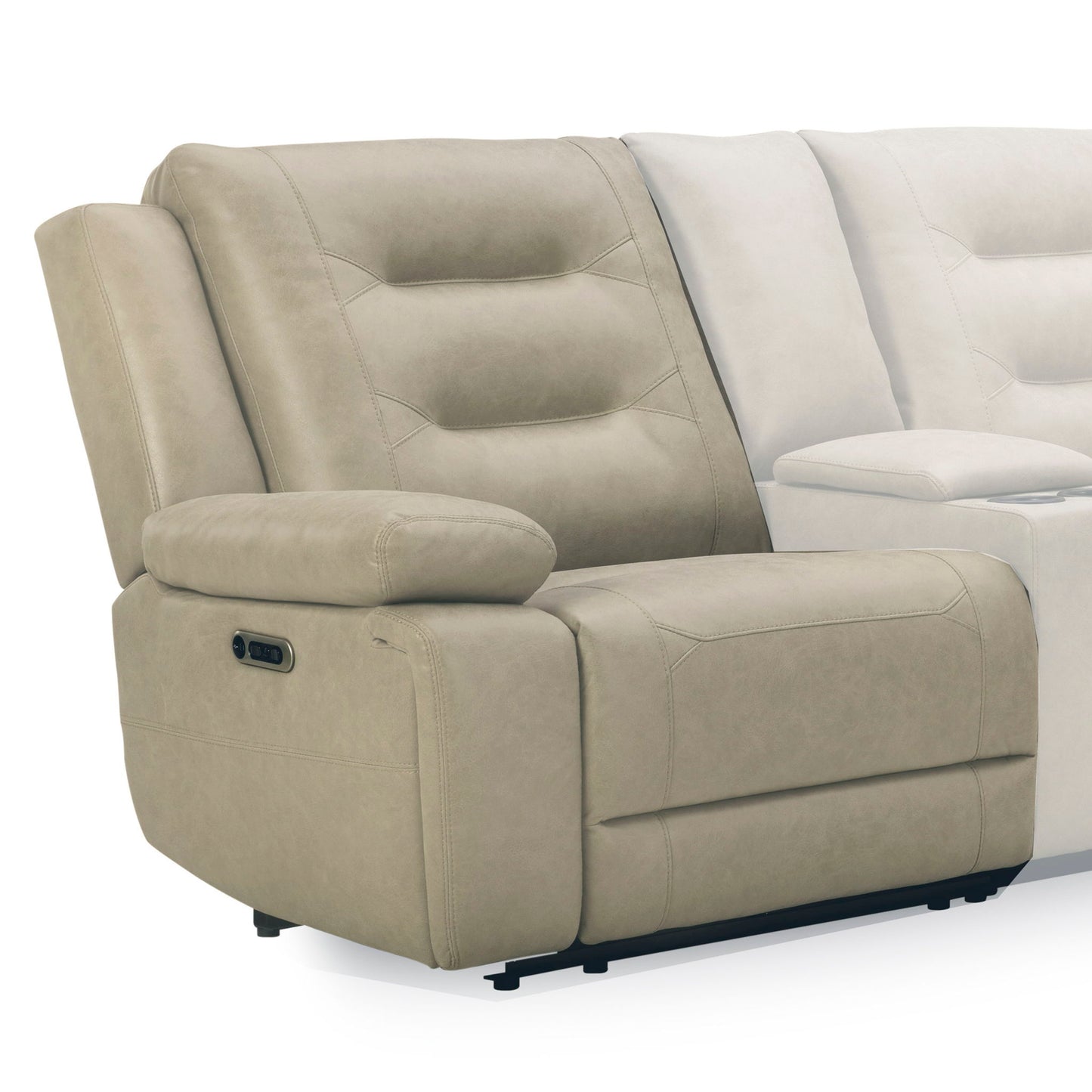 Caldwell - Power Left Arm Facing Recliner - Tahoe Fog