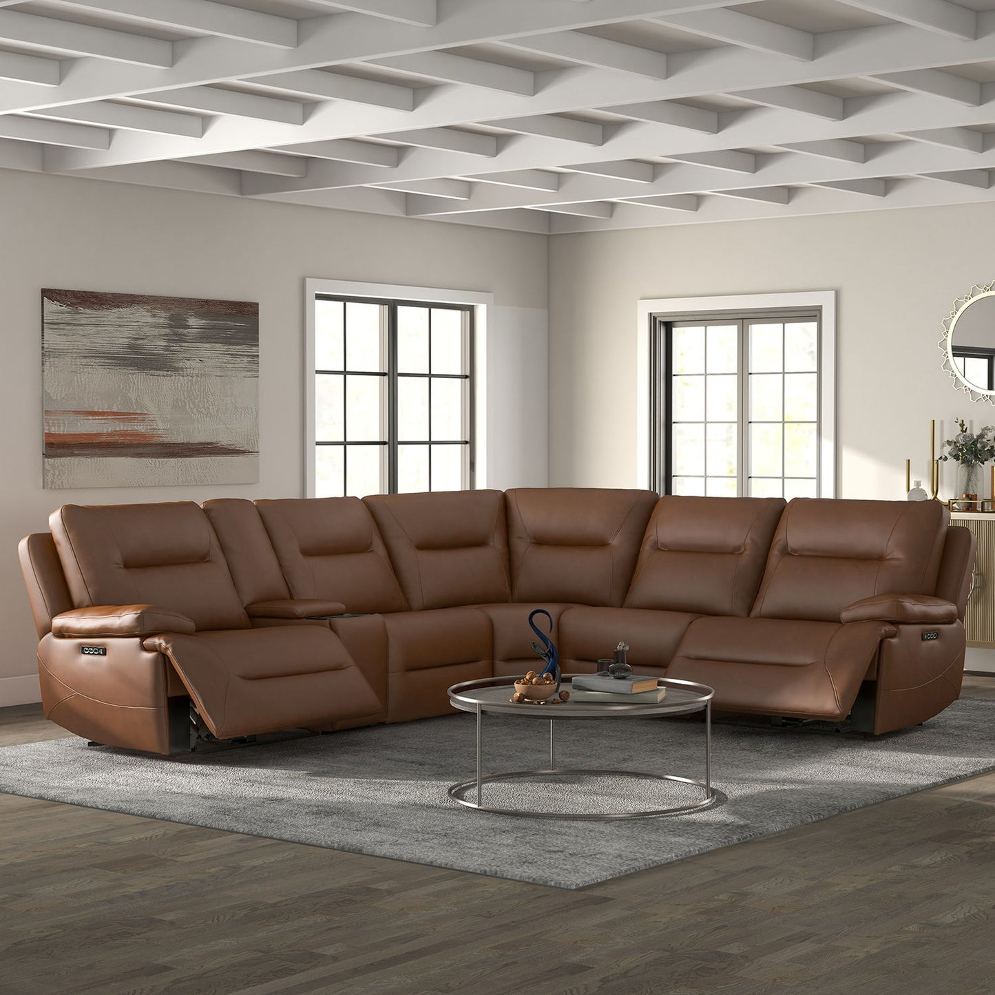 Cameron - Right Arm Recliner P3 & ZG - Dakota Saddle