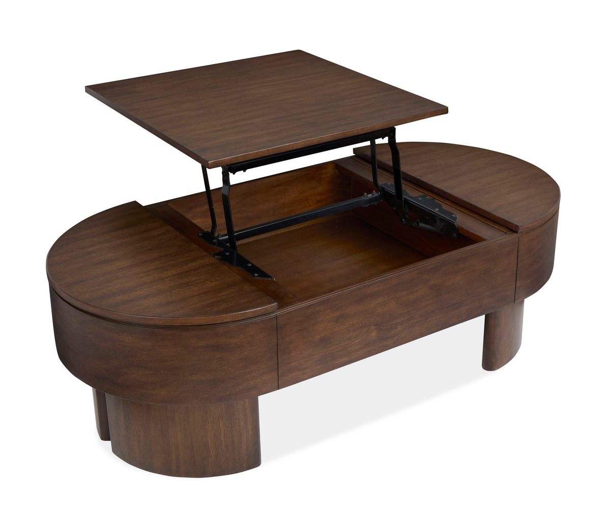 Holloway - Oval Lift Top Cocktail Table - Toasted Almond