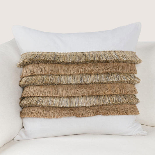 Safi - 22" x 22" Pillow - Ivory / Natural