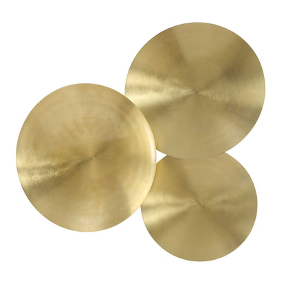 Cymbalic - Round Brass Wall Art (Set of 3) - Brass