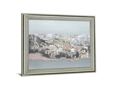 Frosted Divide - 28" x 34" Framed Wall Art - Gray