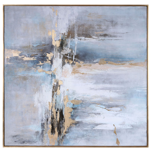 Road Less Traveled - Abstract Art - Blue