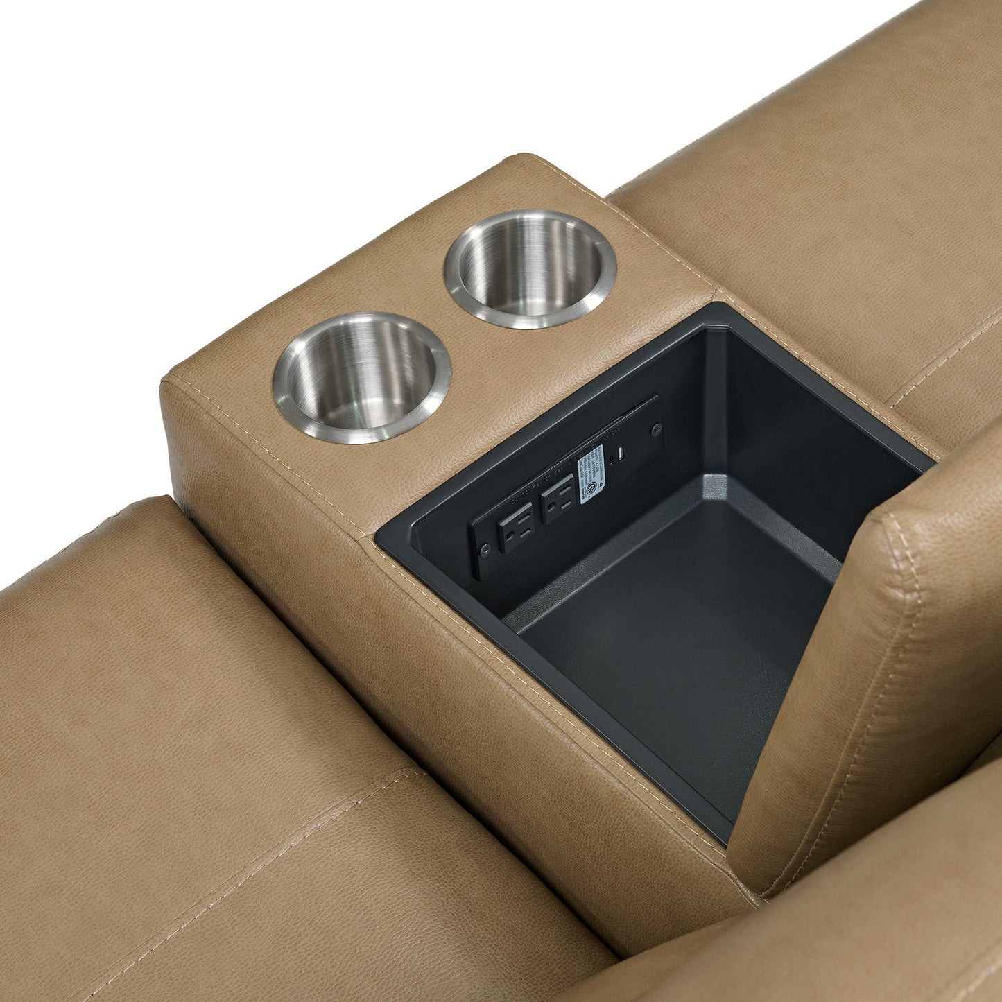 Momentum - Entertainment Console With Bluetooth Speaker - Cashew