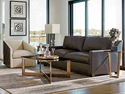 Lexington Leather - Wright Leather Sofa - Dark Brown
