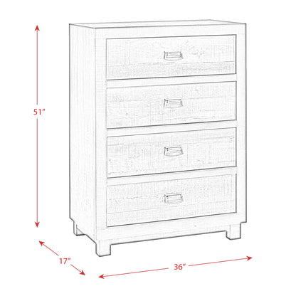 Harlington - 4-Drawer Chest - Dark Chocolate