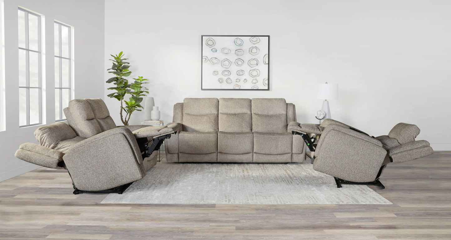 Penfield - Power Zero G Console Loveseat With Heat, Massage & Speaker P3 - Frappe