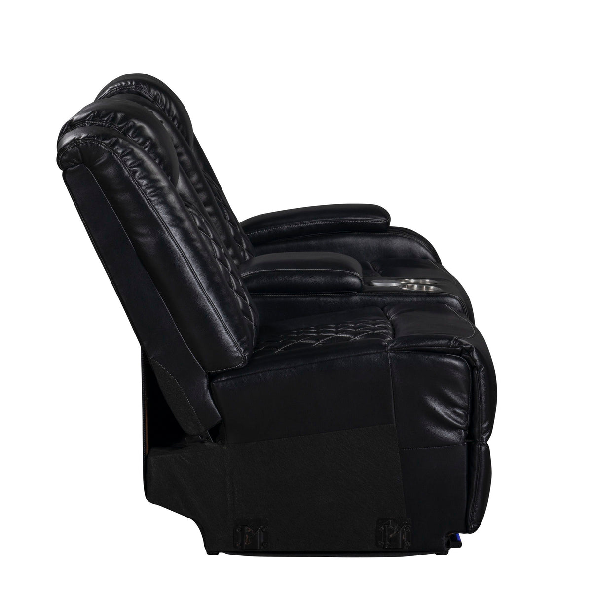 Orion II - RAF Console Loveseat With Power Footrest & Headrest - Black