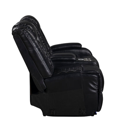 Orion II - RAF Console Loveseat With Power Footrest & Headrest - Black