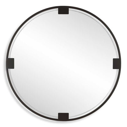 Cornelia - Black Round Mirror