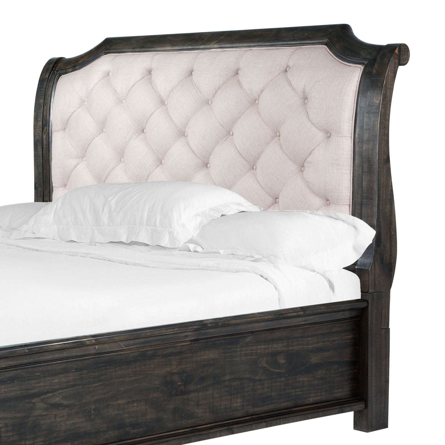 Bellamy - King Sleigh Bed Headboard - Peppercorn