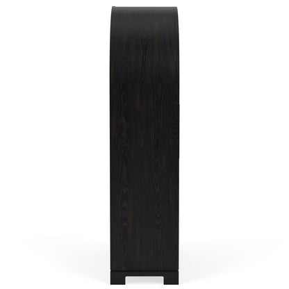 Calhoun - Display Cabinet - Whiskey / Ebony Whiskey Oak