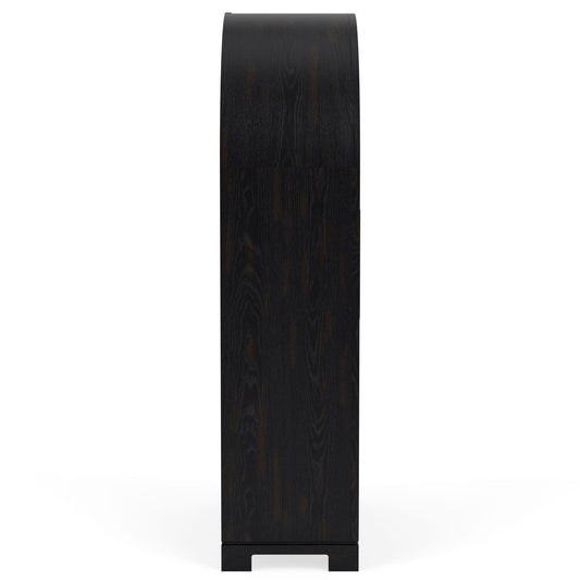 Calhoun - Display Cabinet - Whiskey / Ebony Whiskey Oak