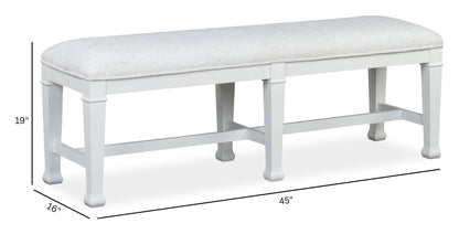 Kingston - Bench - Whisper White And Cerused Nutmeg