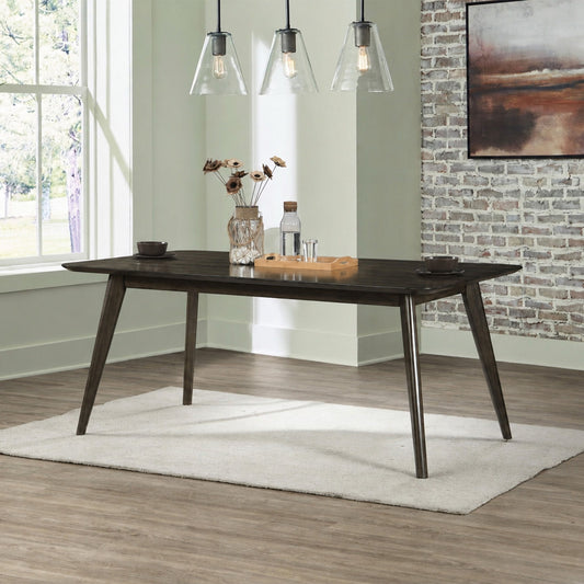 Rex - 72" Fixed Top Rectangle Dining Table - Walnut Brown