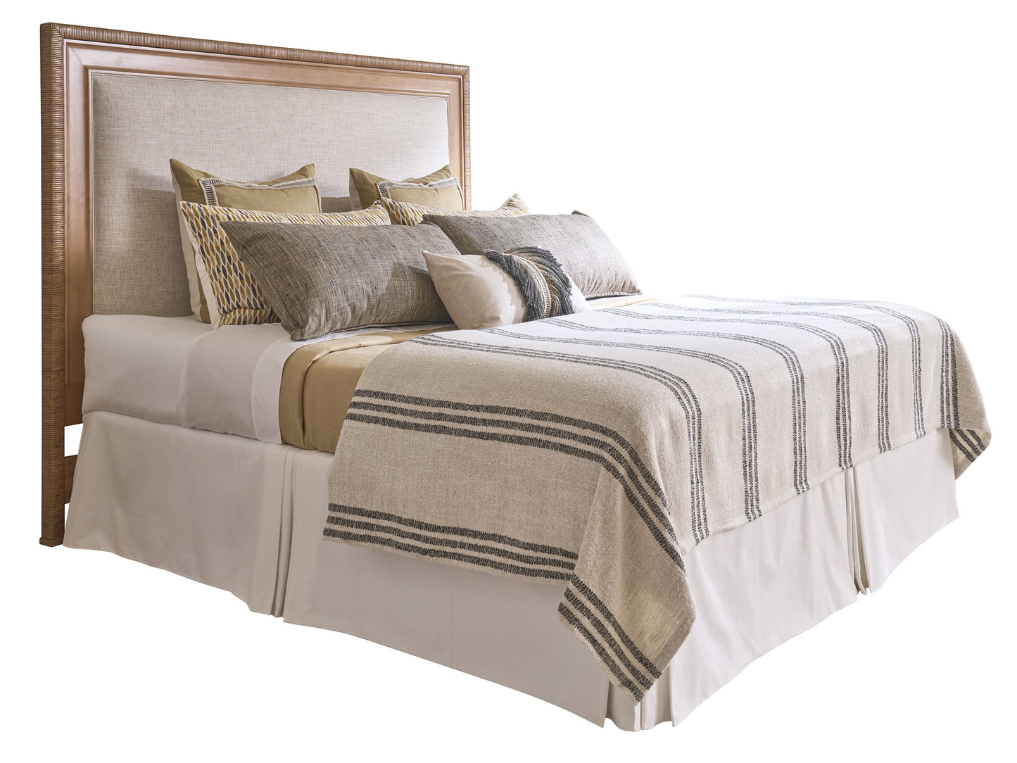 Key Biscayne - Grand Isle Upholstered Headboard 6/6 King - Light Brown / Beige