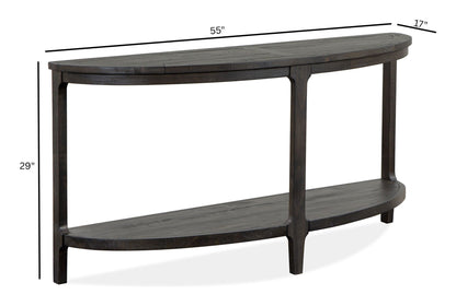 Boswell - Demilune Sofa Table - Peppercorn