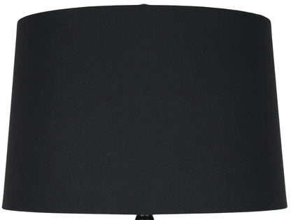 Speckled Glow Art Glass & Crystal Table Lamp (Set of 2) - Black Speckled Amber Art Glass / Clear Crystal