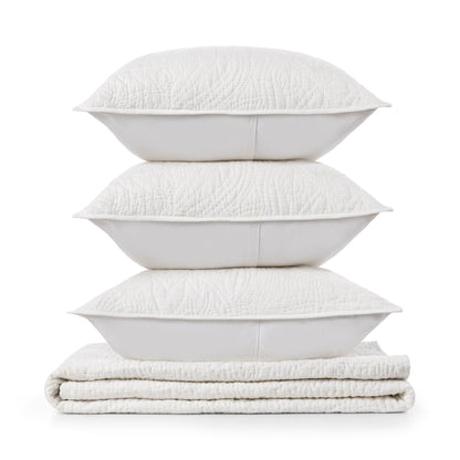 Berkshire - 4 Piece King Quilt Set - Linen Cloud