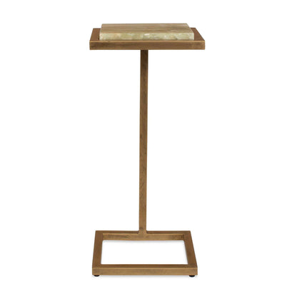 Gamora - Marble Drink Table - Gold / Green