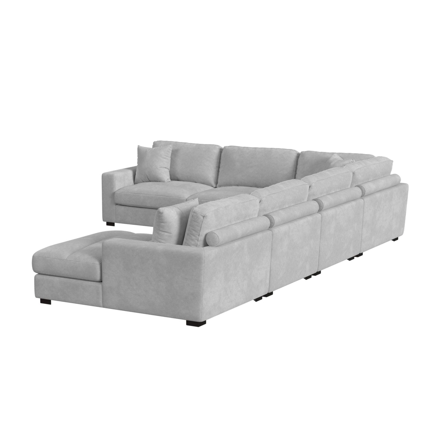 Arizona - Modular RHF Chaise With 1 Pillow 20" - Steno Stone
