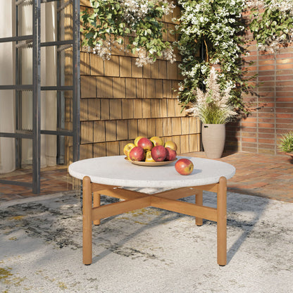Solstice - Coffee Table Wood Base - Brown