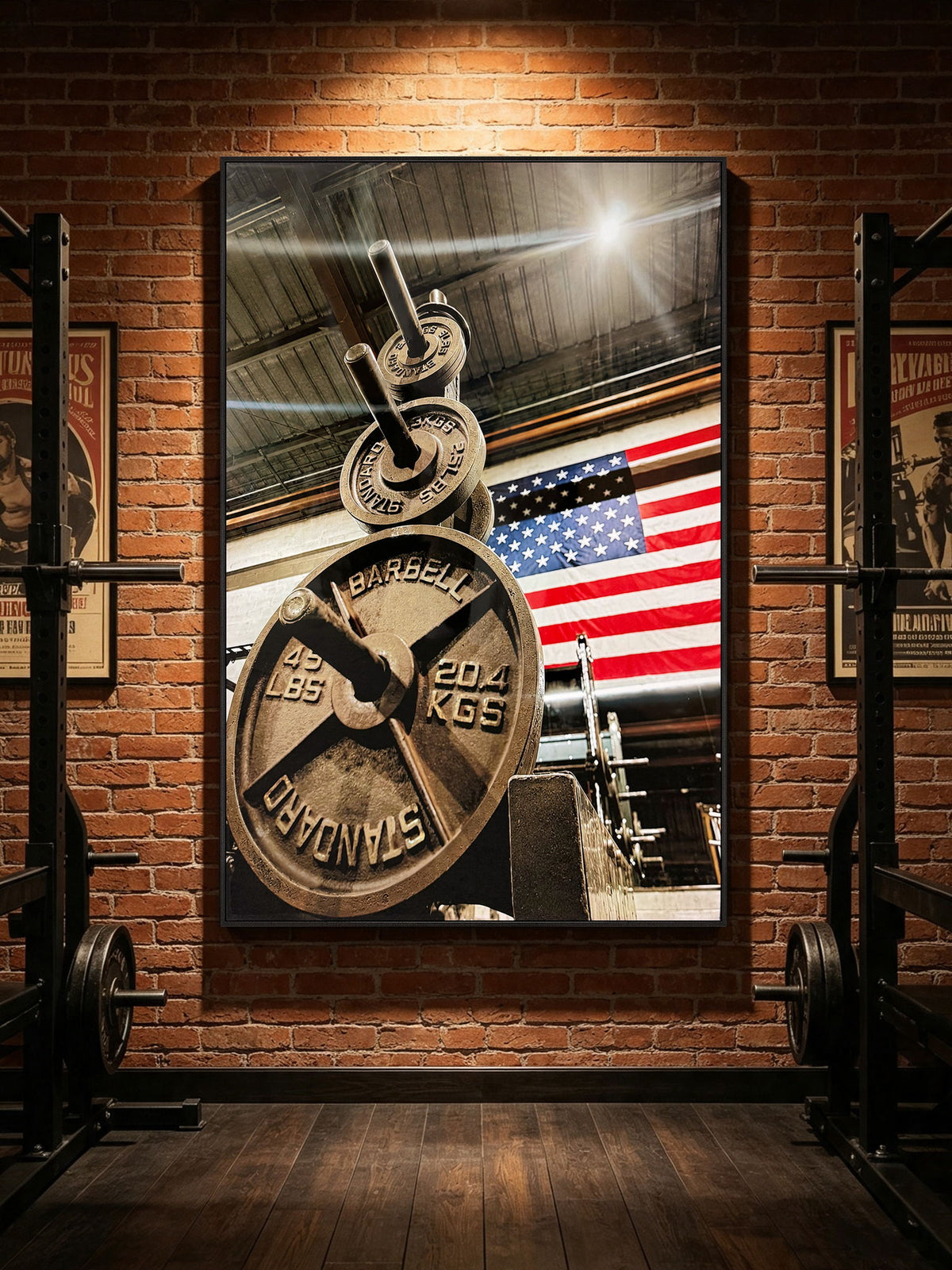 Iron Resolve - 32 X 48 - High Gloss Canvas In Frame - Brown