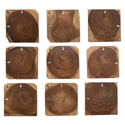 Ignite - Wood Wall Decor (Set of 9) - Black / Woodtone