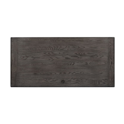 Allyson Park - Jr Executive Desk Top - Wirebrushed White / Charcoal