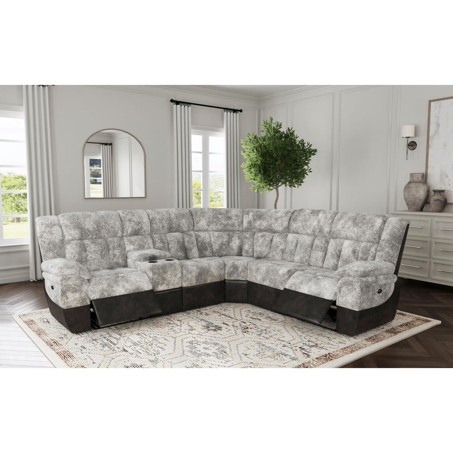 Santorini - RHF Power Motion Recliner - Dillon / Shire Steel