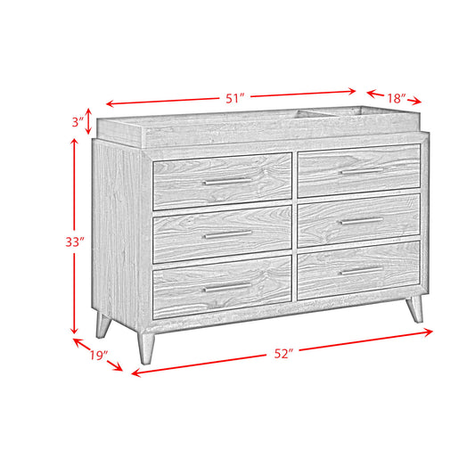 Malia - Dresser And Topper - Walnut
