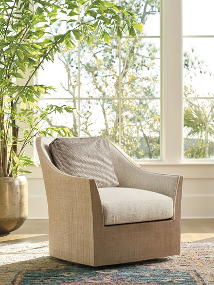 Key Biscayne - South Pointe Swivel Chair - Light Brown / Beige