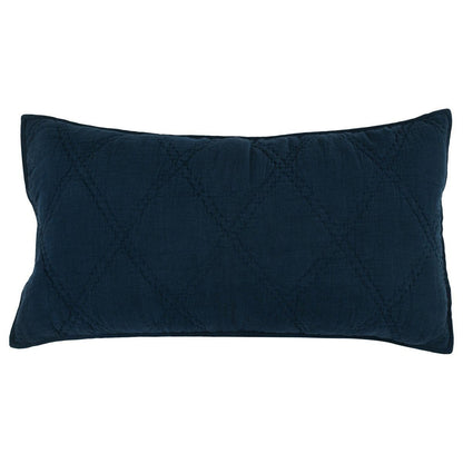 Caleb - Hand Stitched King Quilt - Midnight Blue