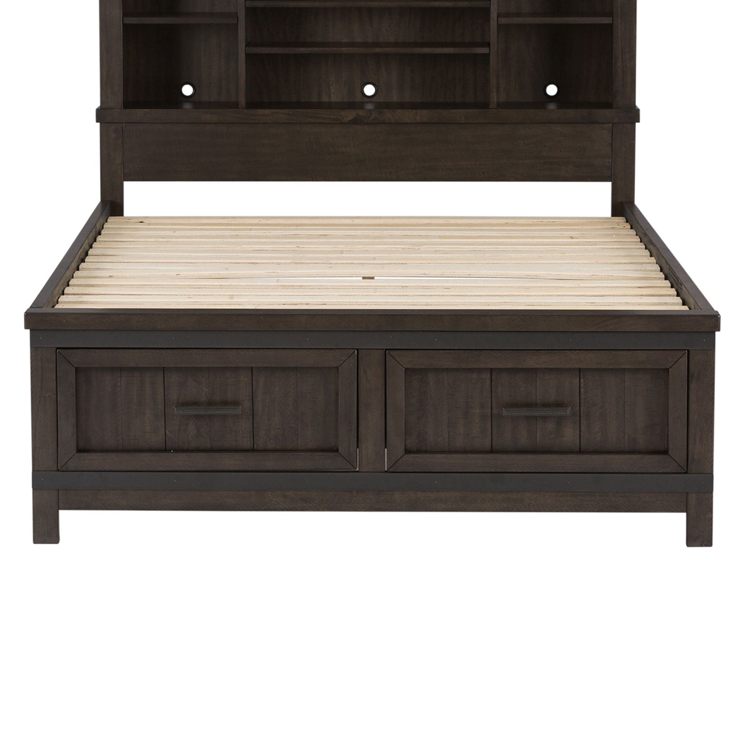Thornwood Hills - Full Storage Footboard - Rock Beaten Brown