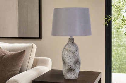 "Stonehaven Elegance" Ceramic Table Lamp (Set of 2) - Natural Stone
