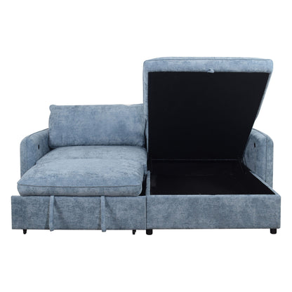 Finn - Storage Chaise - Blue